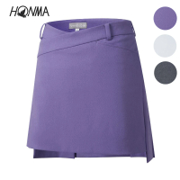 HONMA 本間高爾夫 女款保暖前短後長短裙 日本高爾夫球專櫃品牌(XS~L白、紫、深麻灰任選HWJD902R616)