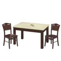 【MUNA 家居】胡桃色4.3尺石面長方餐桌/不含椅(餐桌 桌子 休閒桌)