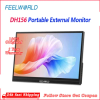 FEELWORLD DH156 Monitor 15.6inch Portable External Monitor FHD 1920x1080 USB-C Input Lightweight Slim Frame Full HD IPS Monitor