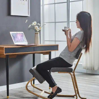 Rocking Wood Kneel Stool Ergonomic Kneeling Chair Cushion For Improving Posture Relieve Knee Pressure Learning Chair
