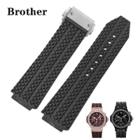 Watch Band for HUBLOT BIG BANG Silicone 25mm*19mm 24mm*17mm Waterproof Men Watch Strap Chain Watch Accessories Rubber Bracelet
