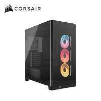 海盜船Corsair Frame 4500X 一體式全景玻璃 E-ATX機殼【黑｜附LX120R炫光風扇*3】