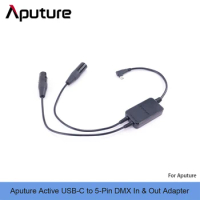 Aputure Active USB-C to 5-Pin DMX In &amp; Out Adapter Cable for Aputure MT Pro INFINIBAR