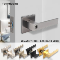 TOP KNORR Door Lock Door Handle Door Lock Handle Three-Lever Door Lock Bedroom Bathroom Hardware Door Lock Accessories