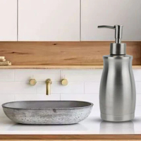 304 Stainless Steel Hand Soap Dispenser Stylish Detergent Container Refillable Pump Bottle For Dishwashing Detergent