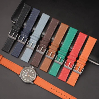 Hand-Made Palm Pattern Leather 18mm 20mm 22mm Watchband Epsom Top layer Leather Band Quick Release Watch Straps Bracelet