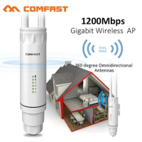 Comfast High Power AC1200 Outdoor Wireless Wifi Repeater AP Router 1200Mbps Dual Dand 2.4G 5Ghz Long Range Wifi Extender Antenna