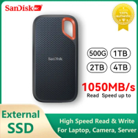 SanDisk SSD E61 2TB 1TB 500GB USB 3.2 Type-A/C Portable External Solid State Drive NVME hard disk