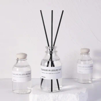 120ml Natural Fragrance Reed Diffuser Set with Sticks, Oil Aroma Diffuser for Home, Office, Hotel, Bathroom Glass Reed Diffuser