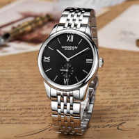 European and American simple style Swiss classic business quartz watch Waterproof 100m Leather strap Steel strap