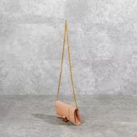 BALENCIAGA Tas BALENCIAGA HOURGLASS GHW NUDE CROCO CHAIN WOC SHOULDER BAG 100% ORIGINAL