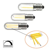 Mini E14 LED Fridge Freezer Filament Light COB Dimmable Bulbs 1W 2W 3W Lamp Warm/Cold White Lamps Lighting