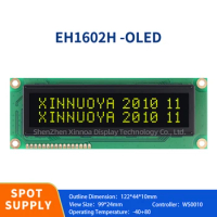 Black Background And Yellow Text OLED Display Screen 1602 Character LCD Module Display LCM Screen Built In WS0010 Working Temper