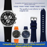 19 21mm High- quality resin silicone soft waterproof and sweatproof strap watch band For Swatch YVS496/495 YVS400 YVS401 series