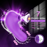 SUNFOO Sucking Vibrator Powerful Sucker Clitoris Female Clit Nipple Vacuum Stimulator Masturbator Massager Sex Toy for Adults 18
