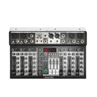 GAX-MF8 8 Channel Audio Mixer 16 Digital Reverb Effects Three Band Equalizer Mixing Console with USB +48V Phantom Power