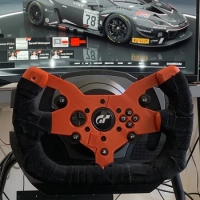 Customized 3D Printed PLA Lambo Style Sim Wheel for Thrustmaster T300