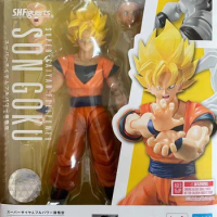 Bandai Original Dragon Ball Z Shf Super Saiyan Goku Full Power Cell Game Anime Figure Model Dragonball Action Figuras Gift