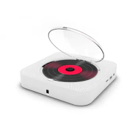 KC-909 Portable CD Player with Speaker Stereo CD Players with 3.5mm Headphones Jack LED Screen Wall Mountable CD Music Player