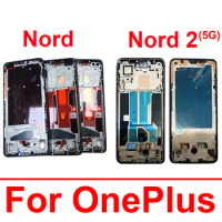 Middle Frame Housing For OnePlus 1+ Nord Nord 2 5G Middle Housing Cover Bezel LCD Front Frame Housing Plate Parts