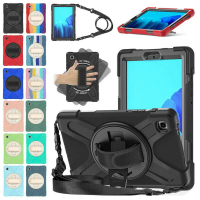 Ốp Cứng Có Giá Chân Đế Xoay 360, Samsung Galaxy Tab A7 Lite 8.7 SM-T220 T225, Ốp Chống Sốc, Có Dây Đ