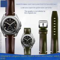 For Longines the classic replica series L2.838 of the Czech Air Force 1935 pilot vintage leather watch strap for men 22X19mm