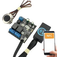 Mobile phone NFC fingerprint relay electric lock control panel IC 13.56mhz dual channel relay module car door modification