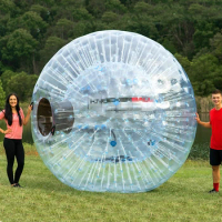 Outdoor Sport Zorb Ball Games Funny Inflatable Hamster Ball 2.5M Dia Human Hamster Ball PVC Zorbing Ball For Grass/Snow/Water