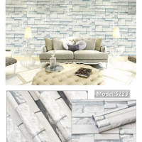 Wallpaper Sticker Dinding Motif BATU ALAM Pvc