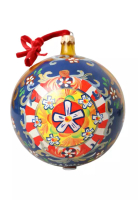 Dolce & Gabbana ed Print Gold Christmas Bauble