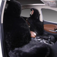 5 seat Keep warm Australian wool long plush fur seat cover For Toyota Yaris Prius C Nissan NV200 ( Front + Rear )