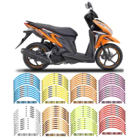 For HONDA CLICK 125i 150i 160i 125 150 160 i Accessories Stickers Wheels Hub Decals Rim Reflective Sticker Stripes Tape Kit