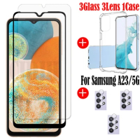 Full Glue Tempered Glass For Samsung Galaxy A23 Screen Protector Glass For Samsung A23 5G Camera Film For Samsung A23 5G Case
