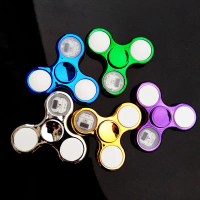 fidget slider โหดๆ Fidget Spinner Glowing Transparent Spinner Adult Stress Relief Finger Spinner Toy