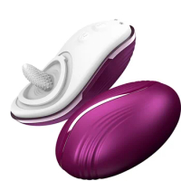 Clit Vibrator Tongue Licking Nipple Sucker Clitoral Stimulation Breast Massager Heating Oral Sex Vibrator Toys For Woman