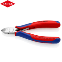 KNIPEX 77 02 120 H Electronic Diagonal Pliers Dual Color Handle Rugged Zero Gap Sleeve Type Hinge Simple Operation Easy To Learn