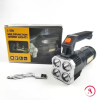 Senter Lampu Outdoor, Senter Kemah, Senter Rumah, Multifungsi Portable dengan 4 Mode Lampu Charger