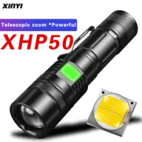 Powerful 60000LM LED Flashlight XHP50 LED Flashlight USB Rechargeable Torch Zoom 5Mode Flashlight La