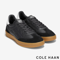 【Cole Haan】GP BREAKAWAY SNEAKER 復古絎縫 休閒足球鞋 男鞋(黑色-C38050)