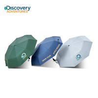 【Discovery Adventures】Discovery防紫外線自動折傘3色可選-墨綠/淺灰/深藍(折疊傘/輕巧收納/雨傘/陽傘)