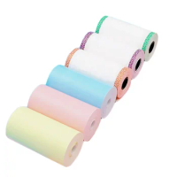 6 Rolls Thermal Paper Label Paper Sticker Paper Photo Color Paper For PeriPage PAPERANG Photo Printer Self-drying Film Paper
