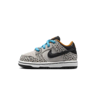 【NIKE 耐吉】休閒鞋 Nike SB Dunk Low Olympics Safari TD 奧運 石斑纹 白藍 小童鞋 HF7840-001