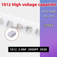 (10pcs) 1812 SMD Ceramic Capacitor 1812 3.9NF 3900PF 392K 2000V 2KV 10% X7R 4532 High Voltage Non-polarity Capacitance MLCC