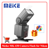 Meike MK430 TTL LCD Flash Speedlite for Nikon D7100 D5200 D5300 D3500 D3100 D600 D800 D3200 D90 D300 D7500 D780 D300s Camera