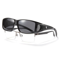 Cyxus Fit Over Glasses Sunglasses for Men Women Wrap Around Sports Driving Sunglasses Wear Over Pres