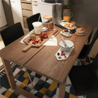 餐桌 北歐實木餐桌 家用白蠟木莫比恩長條多人飯桌餐廳大板餐桌椅組合