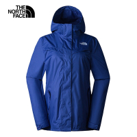 【The North Face 官方旗艦】北面女款藍色防水透氣保暖連帽三合一外套｜88RYKOR