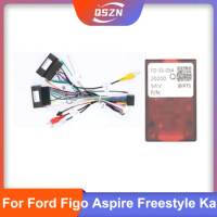 Canbus box Adaptor Decoder For Ford Figo Aspire Freestyle Ka 2019 With 16Pin Power Wiring Harness Cable Android Car Radio Stereo