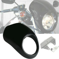 Motorcycle Black Upper Headlight Fairing Mount Accessories Fits For Harley Sportster Dyna XL 1200 883 1973-2023 Motorcycle