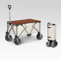 Camping Portable Garden Carts European Outdoor Folding Trolley with Wheels Leisure Beach Cart Home Shopping Cart Garden Supplies